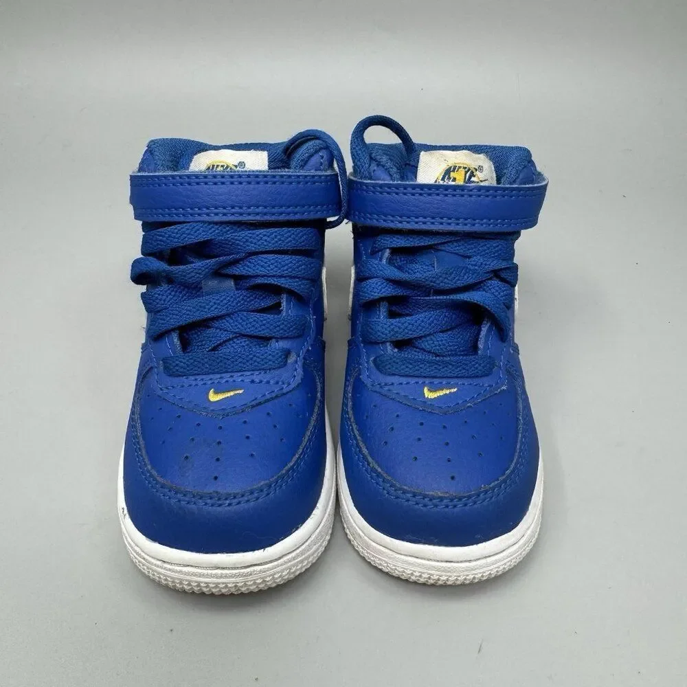 Nike Air Force 1 Mid SE 40th Annivesari Blue Jay-white  Kids Size 6C